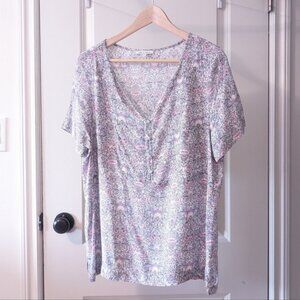 Rose And Thyme Floral Blouse Size Xl